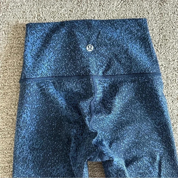 Lululemon Wunder Under High Rise Crop Blue Mineral Deposit Lunar Eclipse Royal 2 - Picture 4 of 8